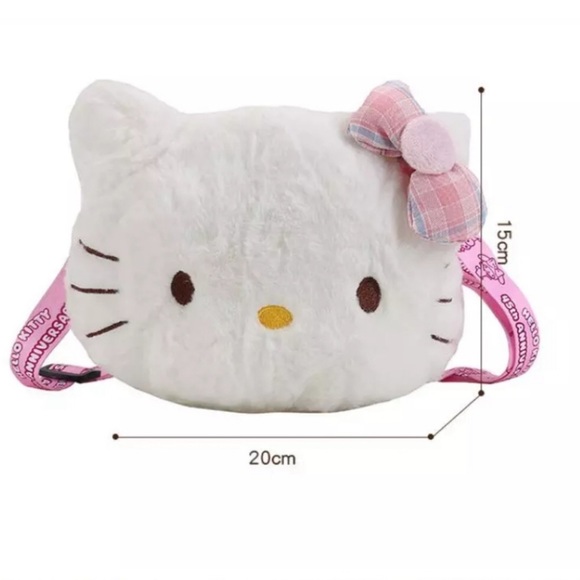 ✨NWT✨ Hello Kitty Sanrio Crossbody Purse Plush Handbag - Picture 6 of 9